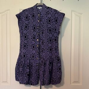 Karina Grimaldi Lavender and Black Patterned Top